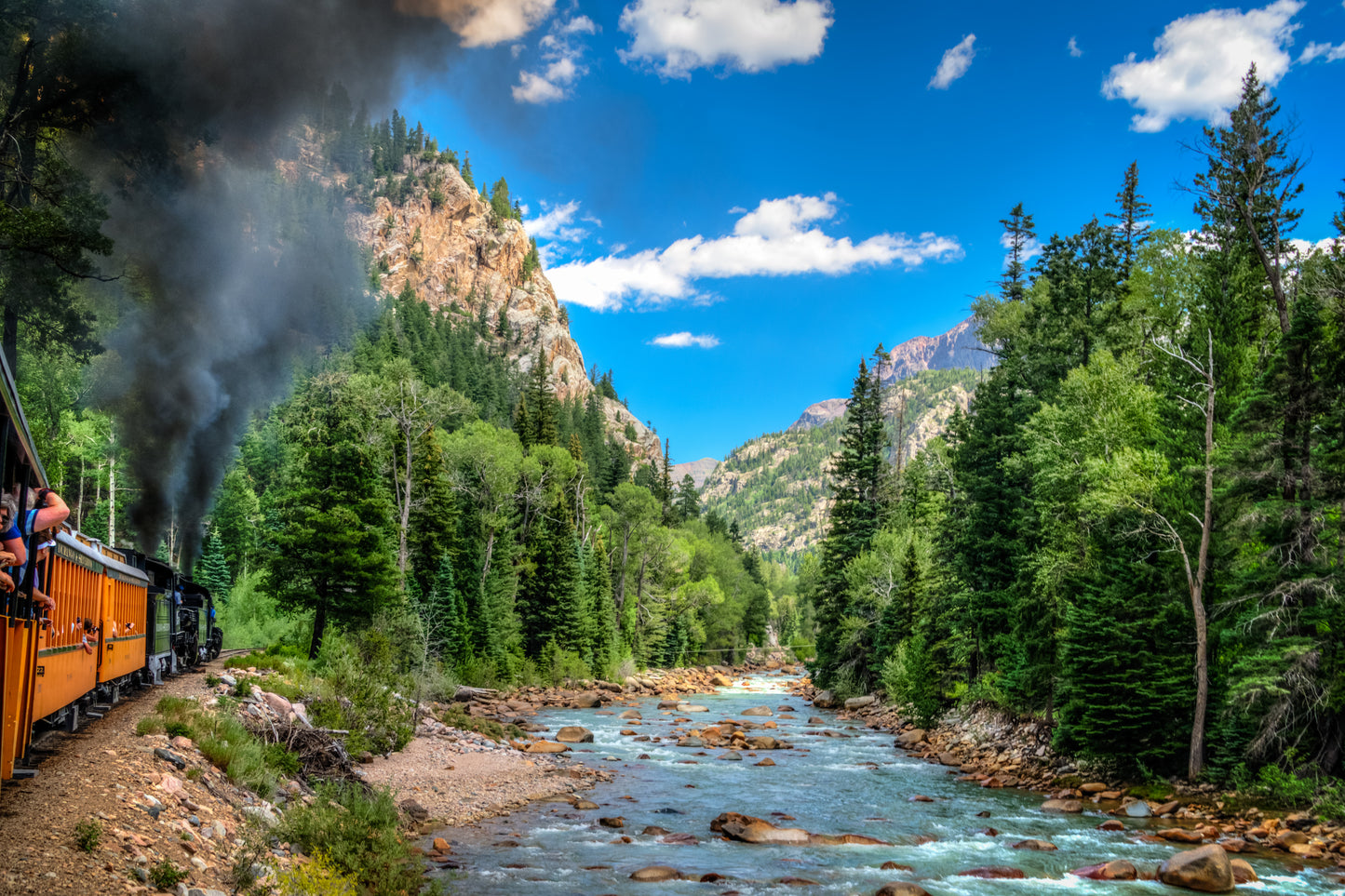 COL0048 - Two D&S NGR Engines Pulling Grade