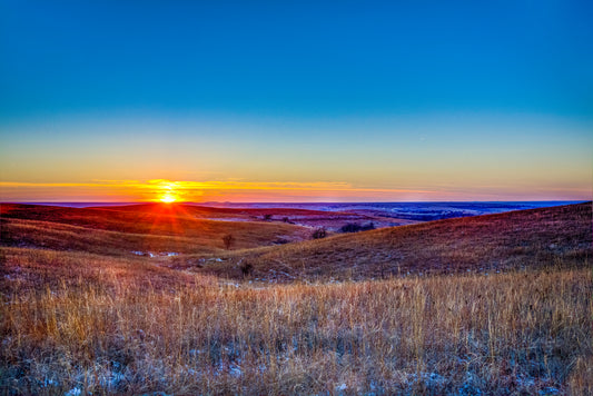 FH0072 - Winter Sunset on the Flint Hills