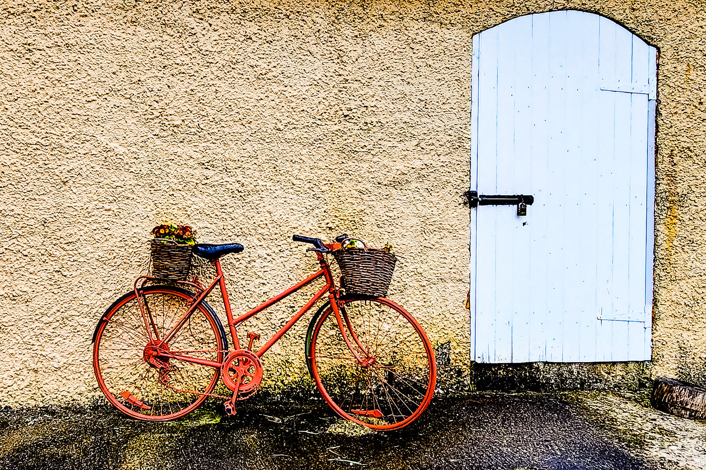 IR0020 - Red Bike Against Cottage