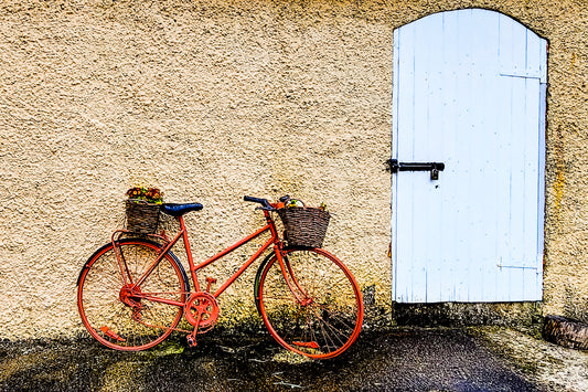 IR0020 - Red Bike Against Cottage
