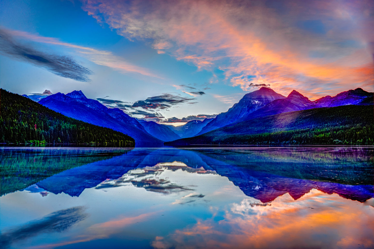 MT0005 - Sunrise at Bowman Lake
