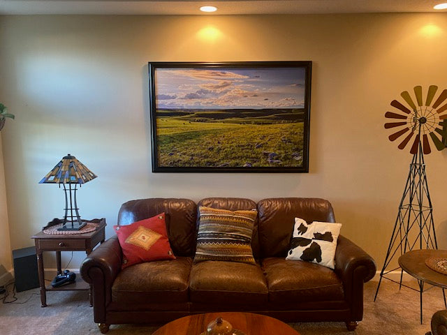 Testimonial - Springtime In the Flint Hills Textured With Black Frame