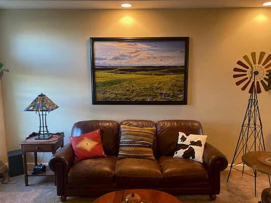 Testimonial - Springtime In the Flint Hills Textured With Black Frame