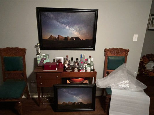 Testimonial - Monument Rocks Milky Way Textured With Black Frame